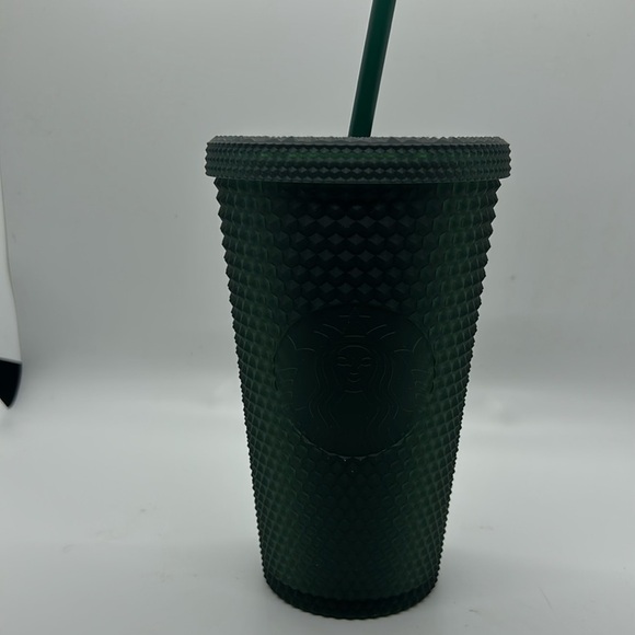 Starbucks dark green jelly, Matt studded 16 ounce cold Tumblr. New. - Picture 1 of 6